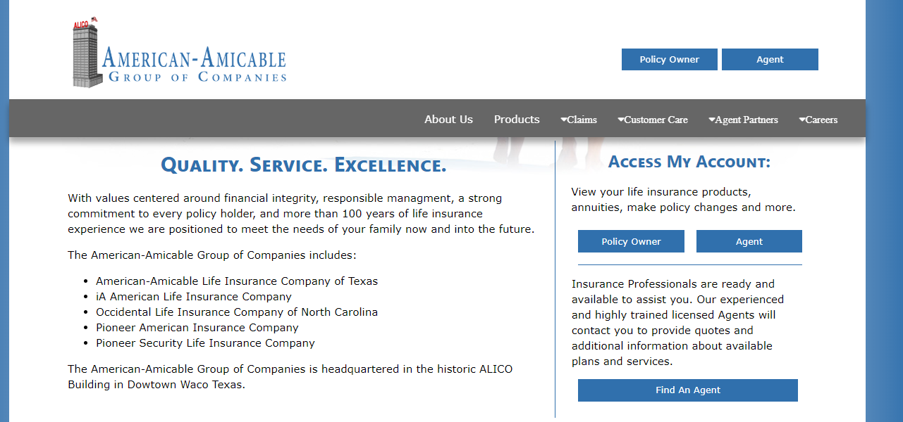 American Amicable Life Insurance Website Find an Agent