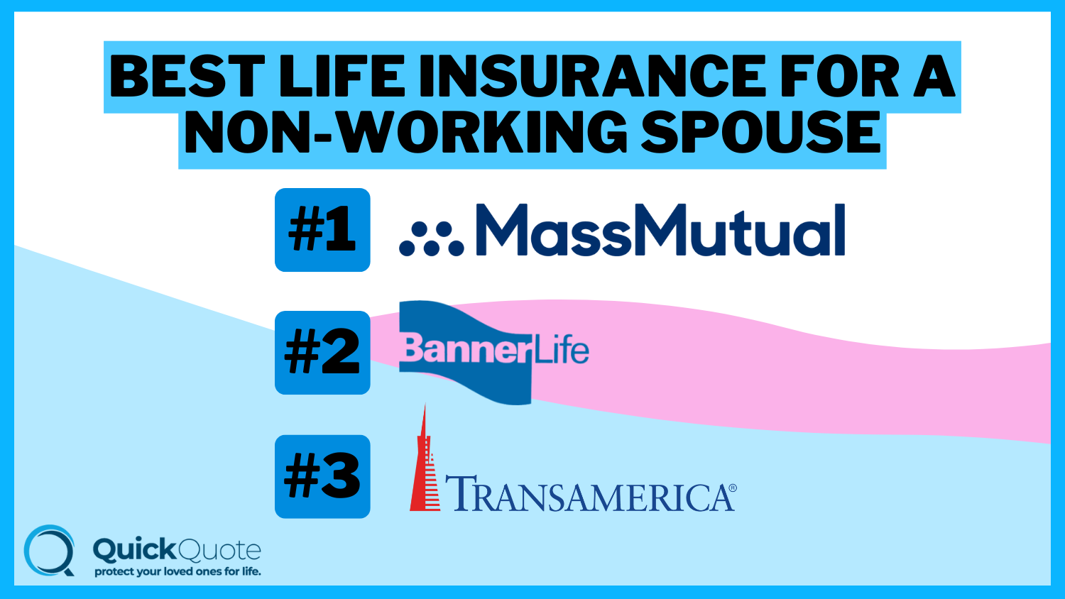 MassMutual, Banner Life, and Transamerica : Best Life Insurance for a Non-Working Spouse MassMutual, Banner Life, and Transamerica : Best Life Insurance for a Non-Working Spouse