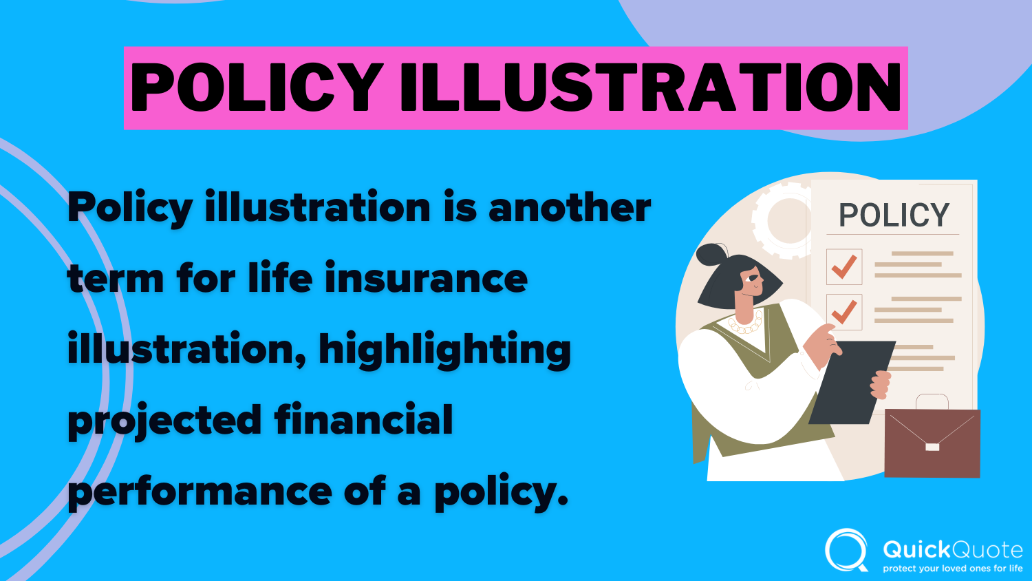 Policy Illustration Definition Card: Best Life Insurance for Amputees